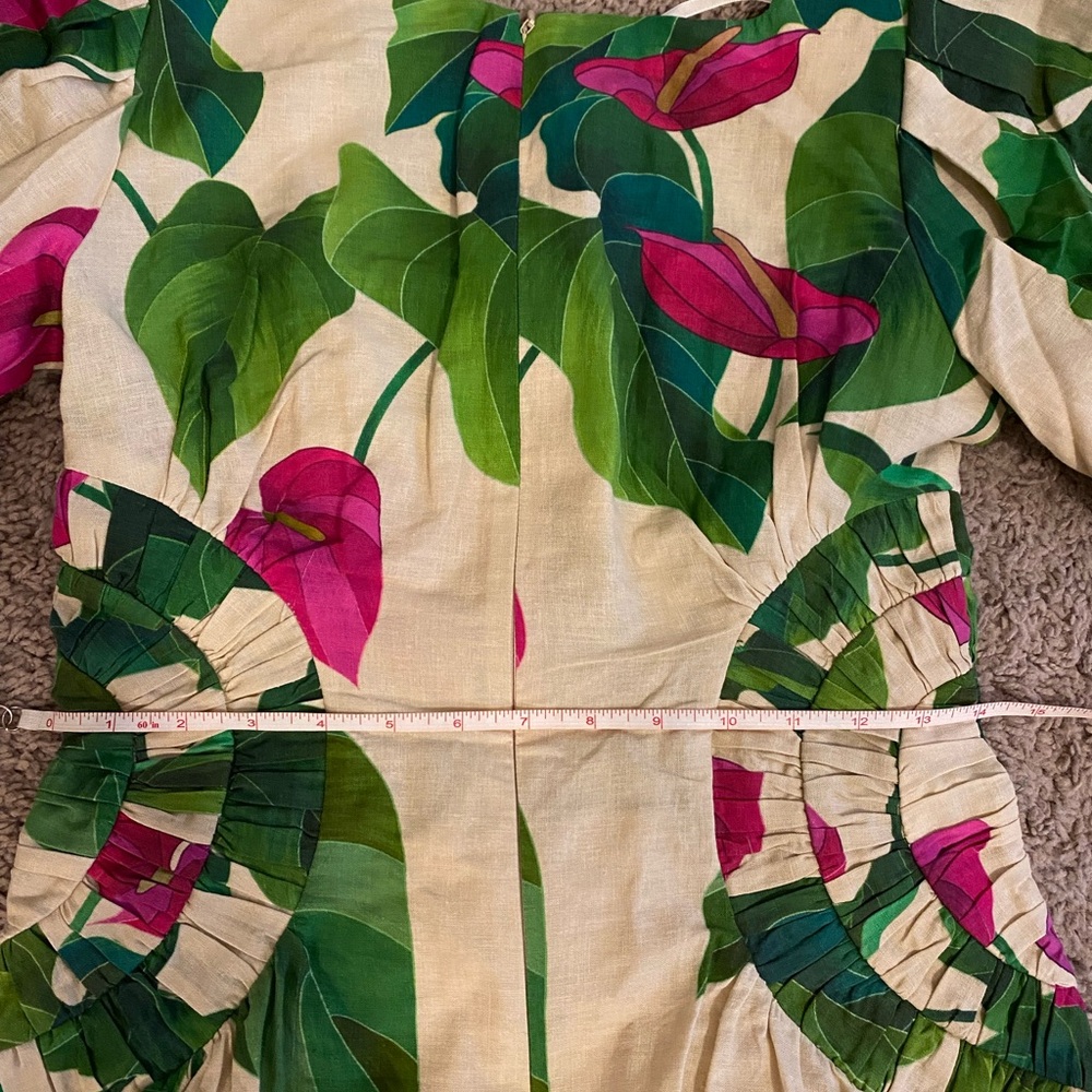 FARM Rio Sand Anthurium Leaves Lenzing Mini Dress - Picture 4 of 5